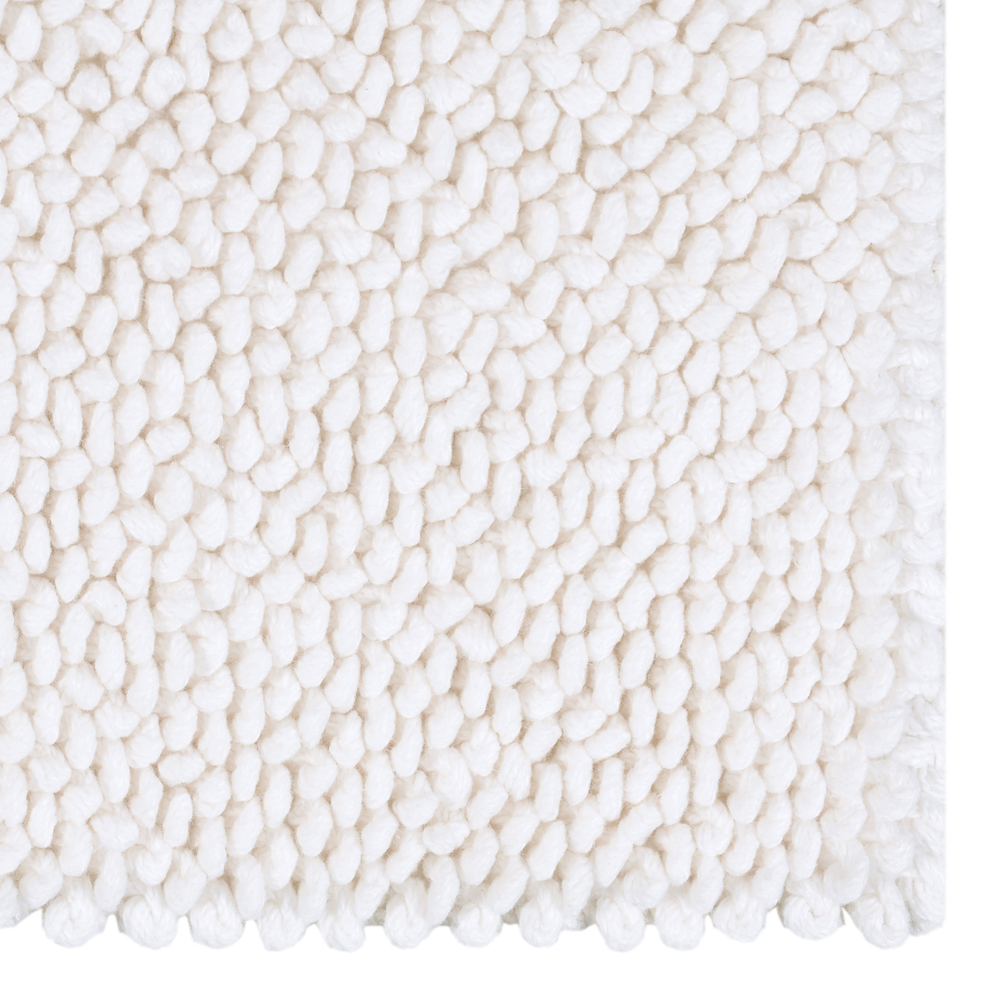 All-Season Cotton Bath Mat, Snow White - Riviera Home