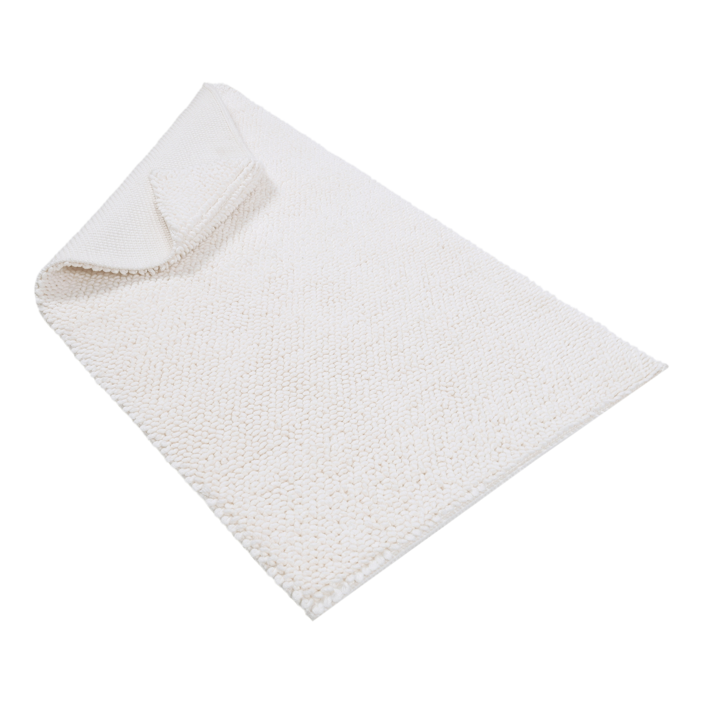 All-Season Cotton Bath Mat, Snow White - Riviera Home