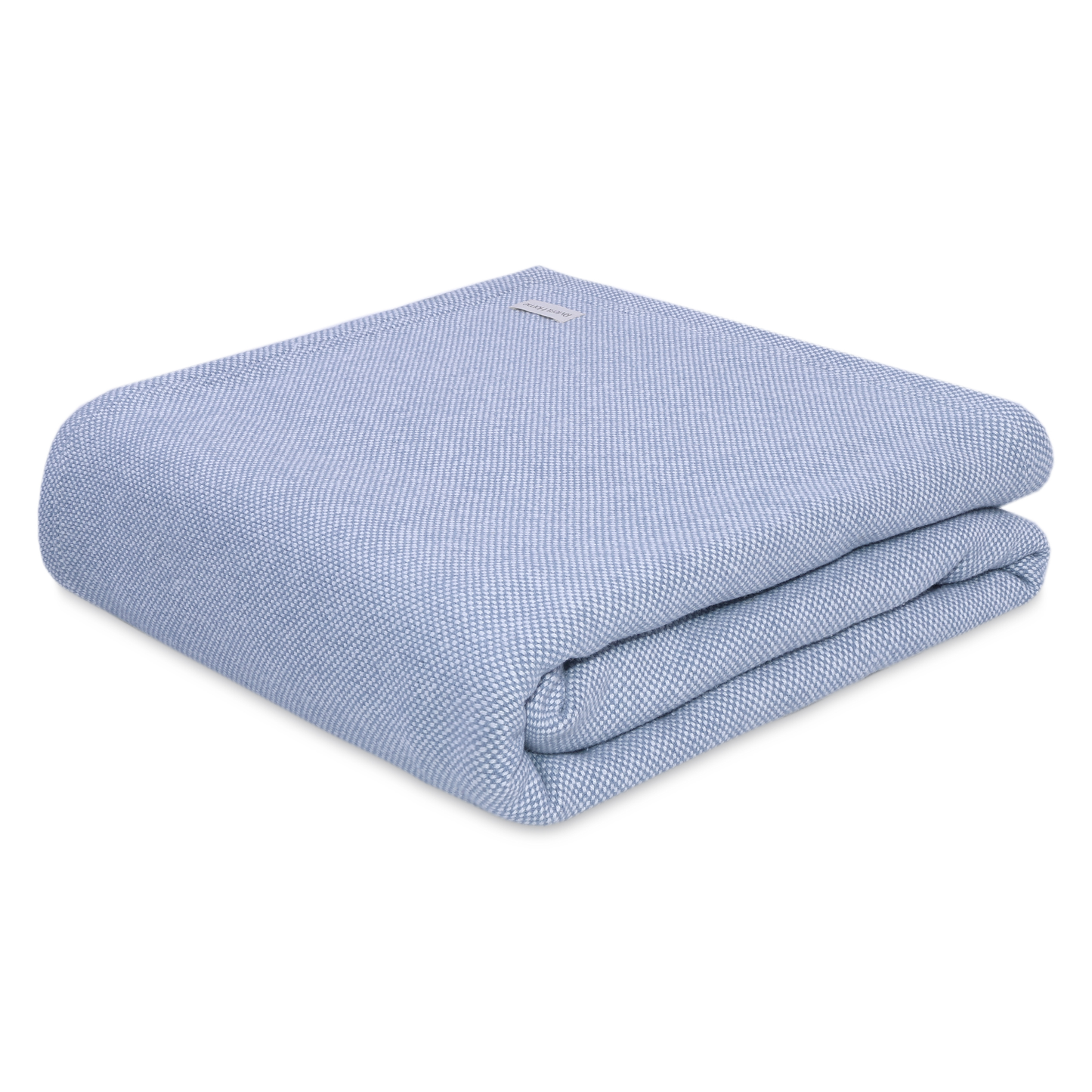 Basketweave Blanket, Dusty Blue - Riviera Home
