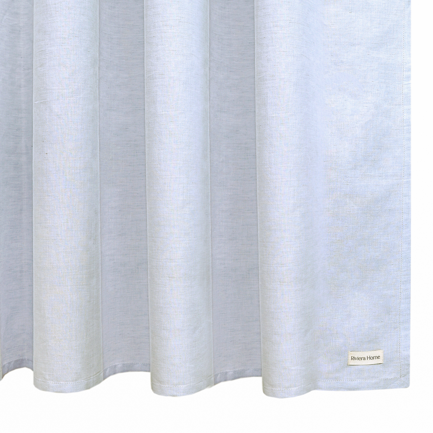 Chambray Shower Curtain, Pearl Blue - Riviera Home