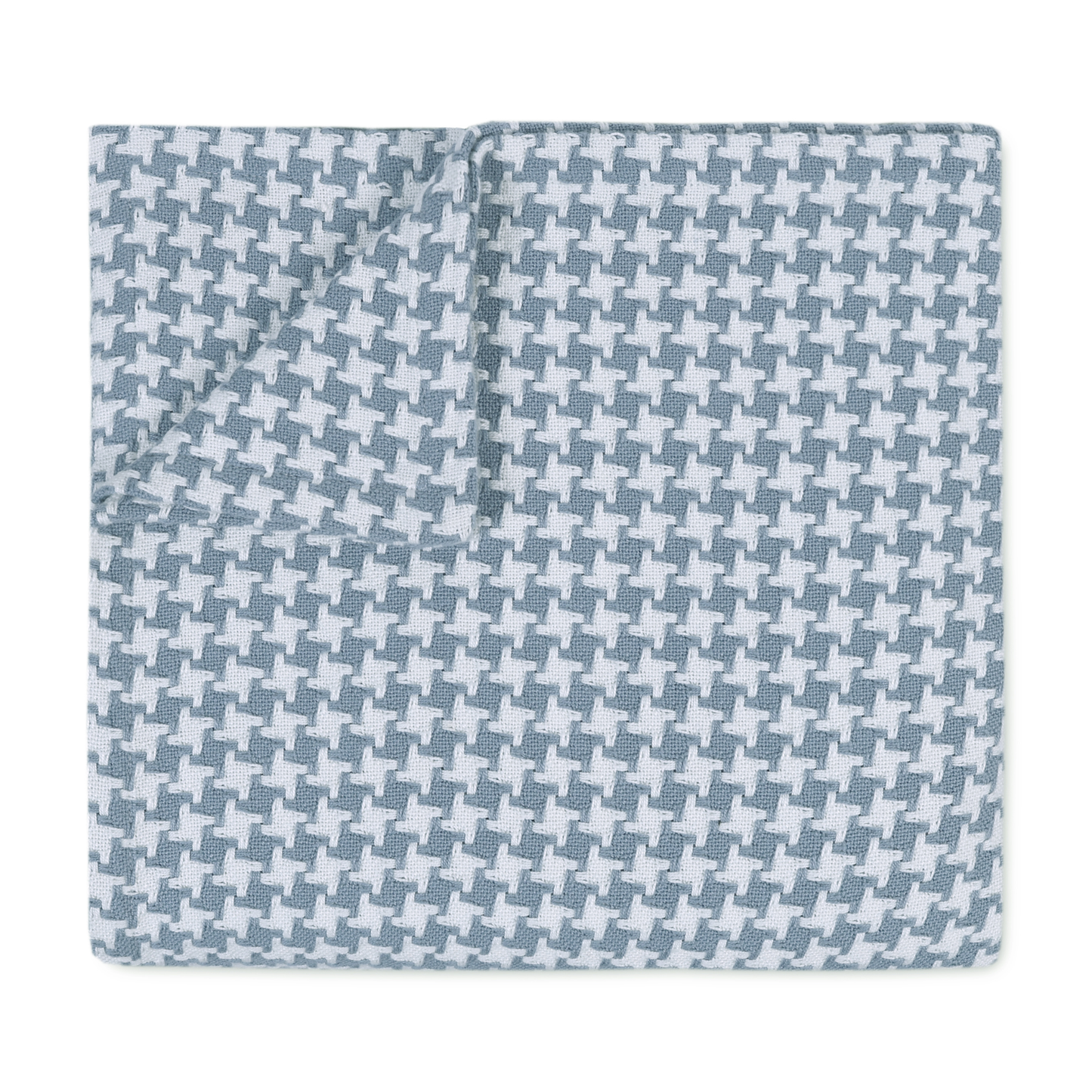 Houndstooth Blanket, Dusty Blue - Riviera Home