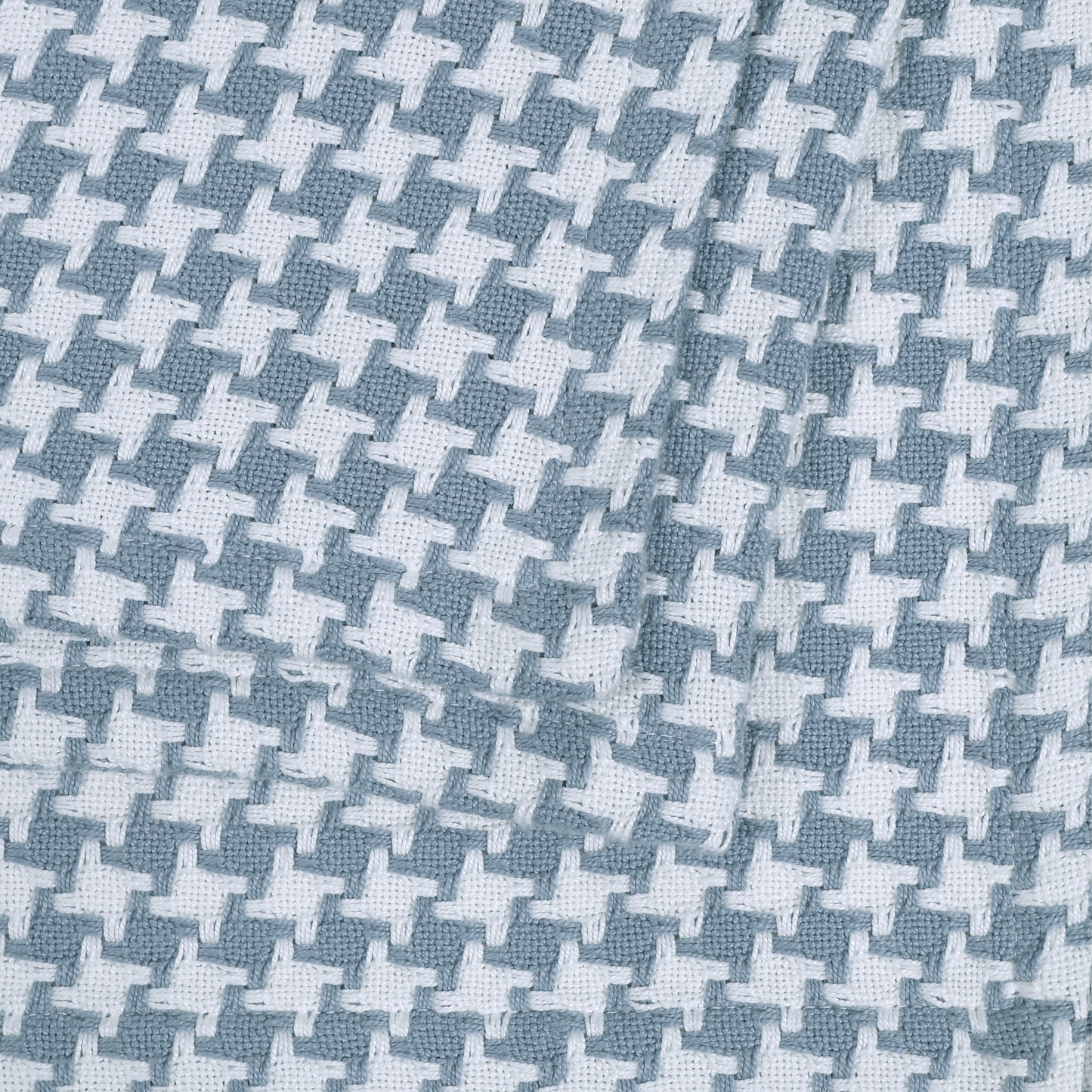 Houndstooth Blanket, Dusty Blue - Riviera Home