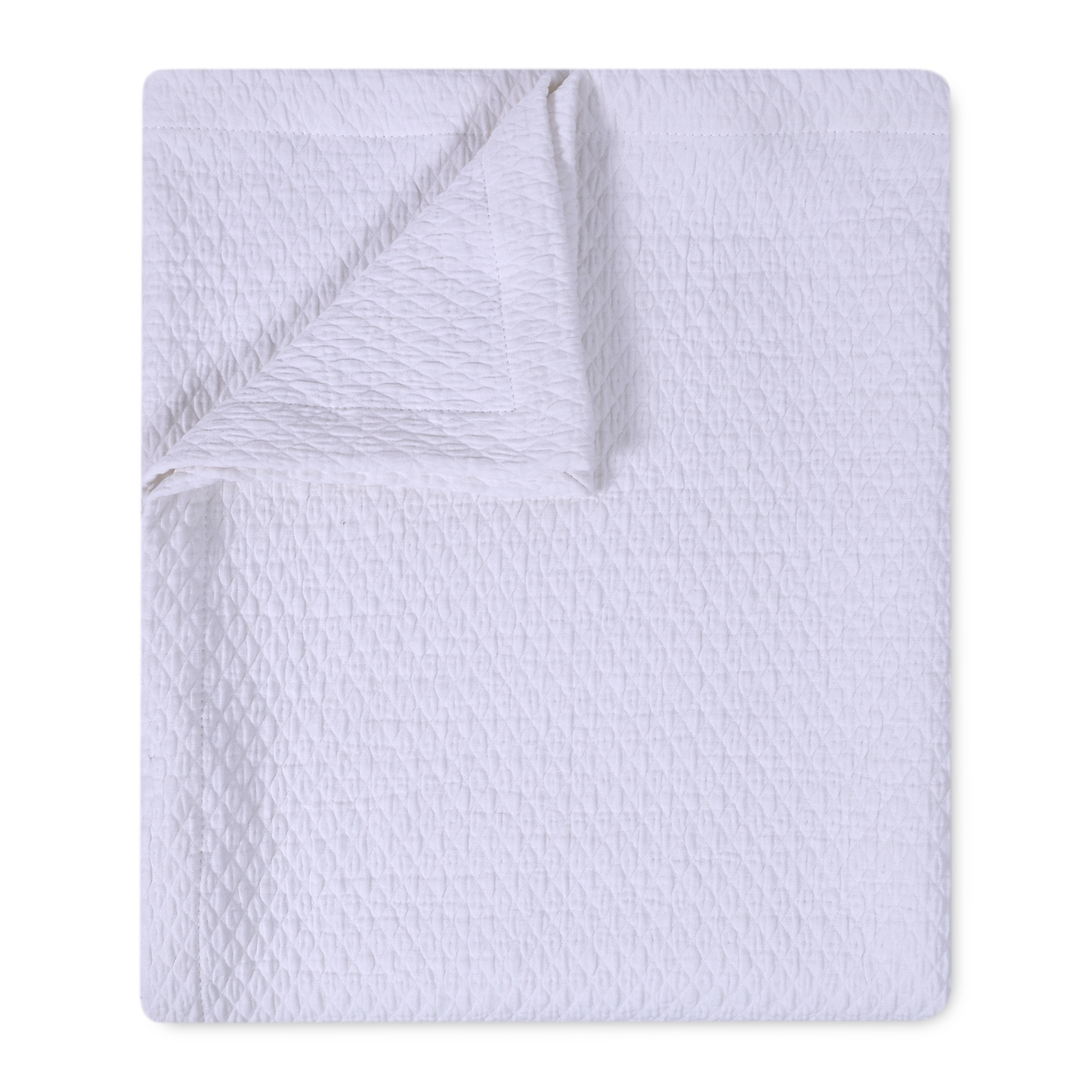 Mini Diamond Cotton Coverlet - Riviera Home