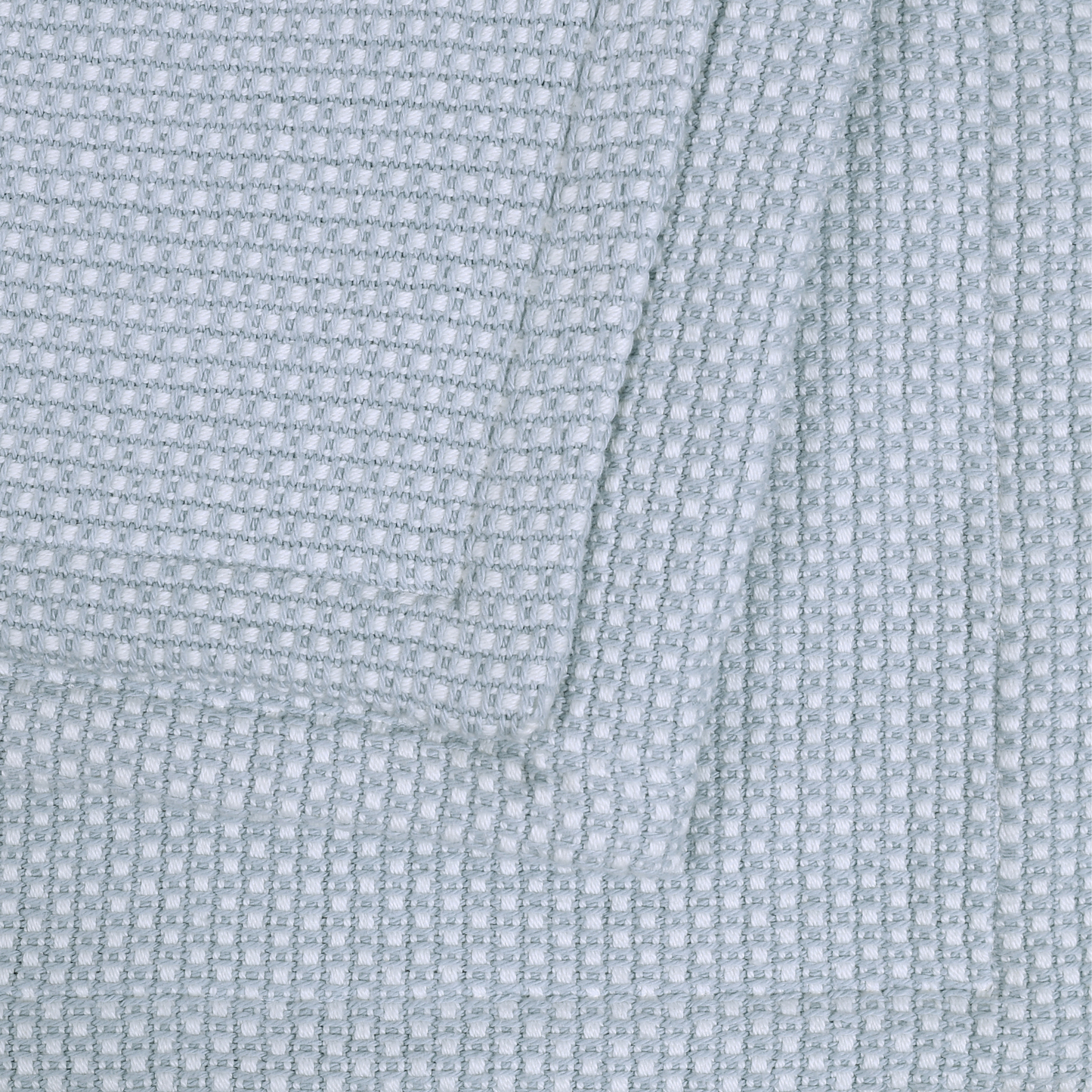 Pasco Yarn Dyed Cotton Blanket, Pearl Blue - Riviera Home