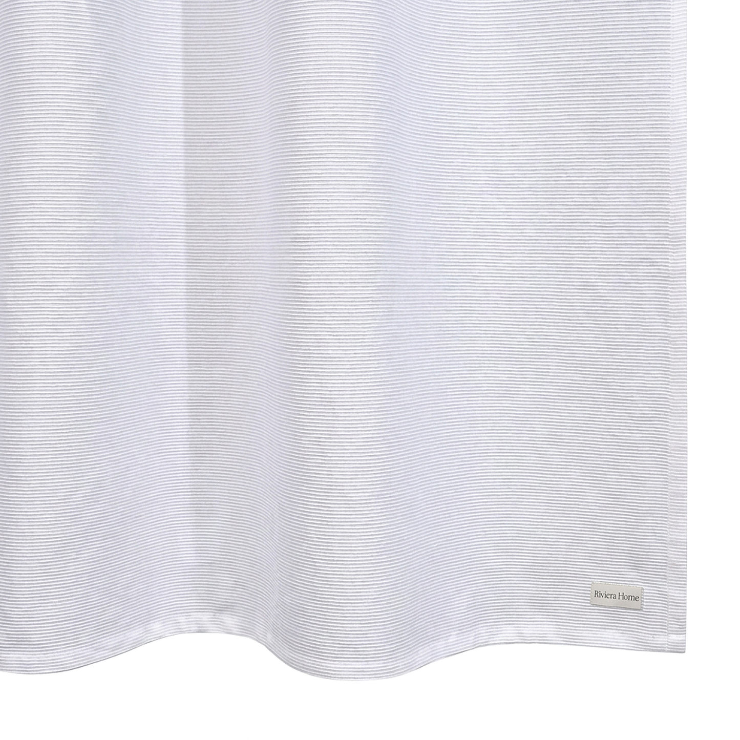 Rio Yarn Dyed Shower Curtain, Snow White - Riviera Home