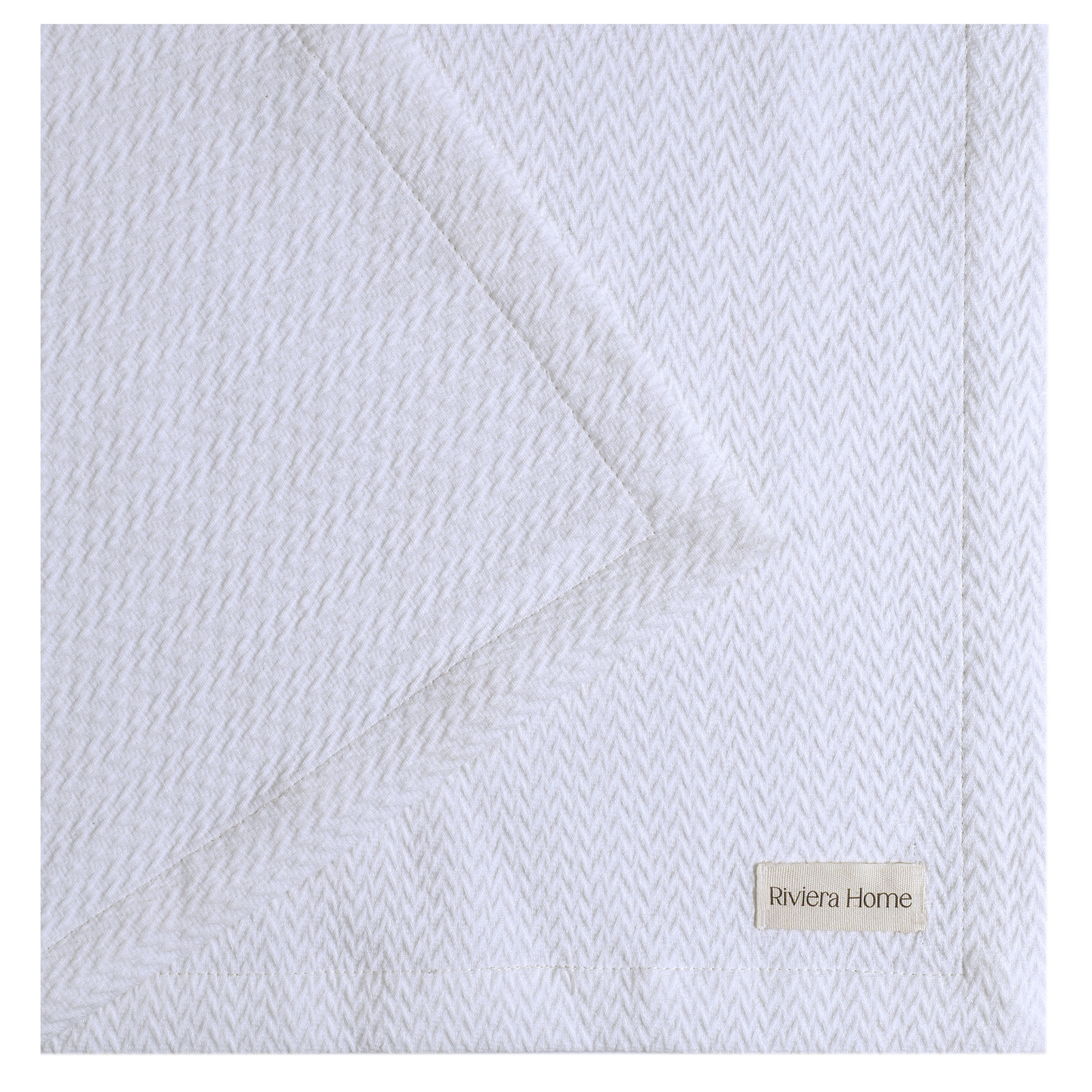 Ripple Cotton Coverlet, Snow White - Riviera Home