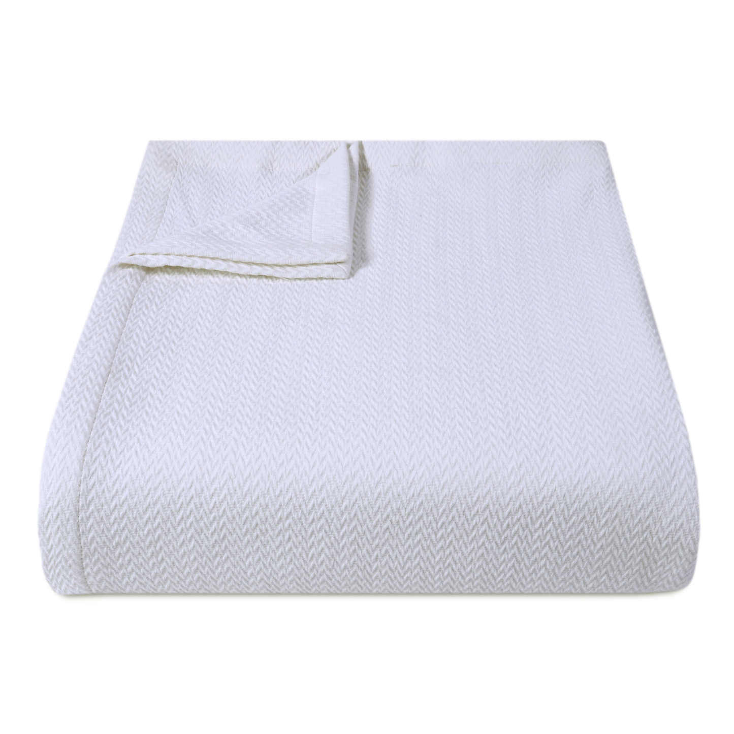 Ripple Cotton Coverlet, Snow White - Riviera Home