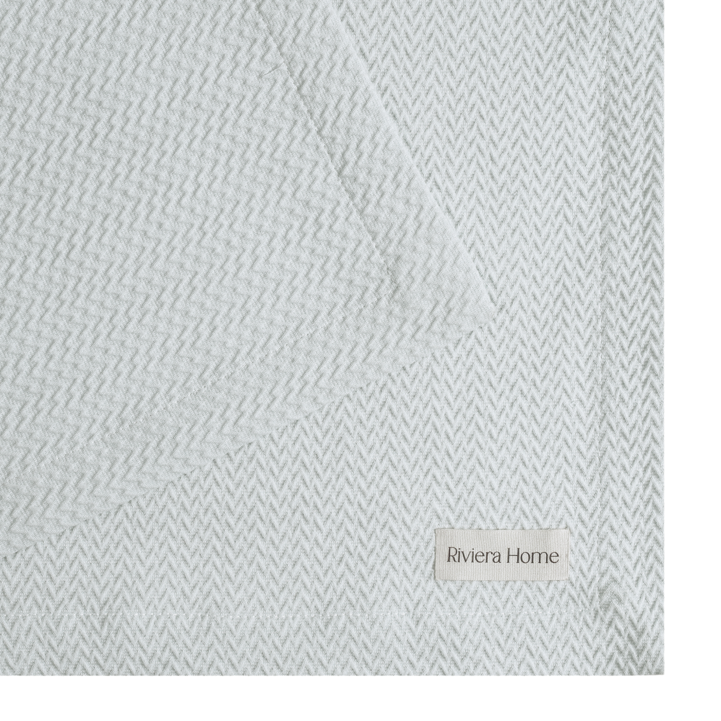 Ripple Yarn Dyed Coverlet, Pearl Blue - Riviera Home
