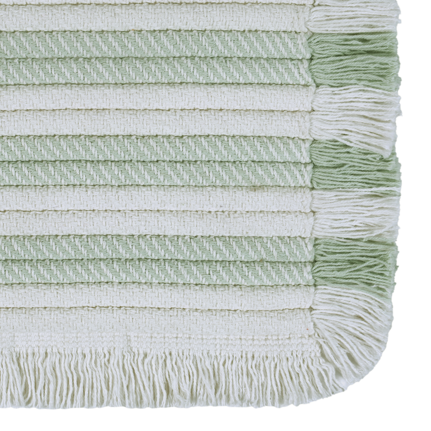 Striped Fringe Bath Rug, Dewkist - Riviera Home